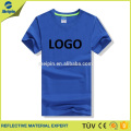 Top quality grade branded anti-shrink 95% cotton 5% reflective logo tshirt